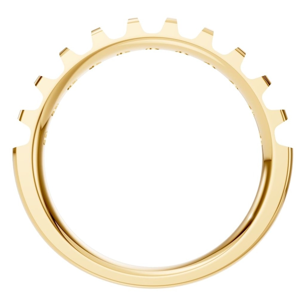 RI-2386 Yellow Gold Ring UNSET - Top View