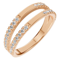RI-2459 Rose Gold Ring SET - Main View