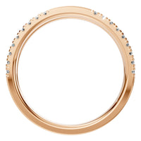 RI-2459 Rose Gold Ring SET - Top View