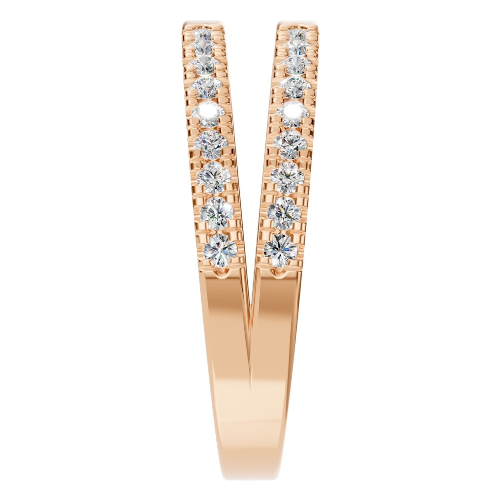 RI-2459 Rose Gold Ring SET - Side View