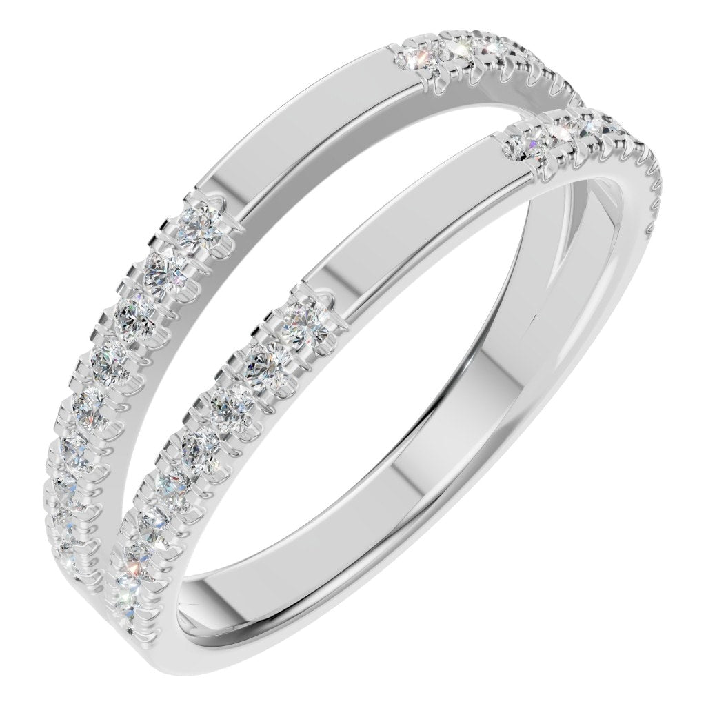 RI-2459 White Gold Ring SET - Main View