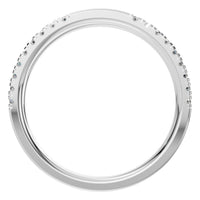 RI-2459 White Gold Ring SET - Top View