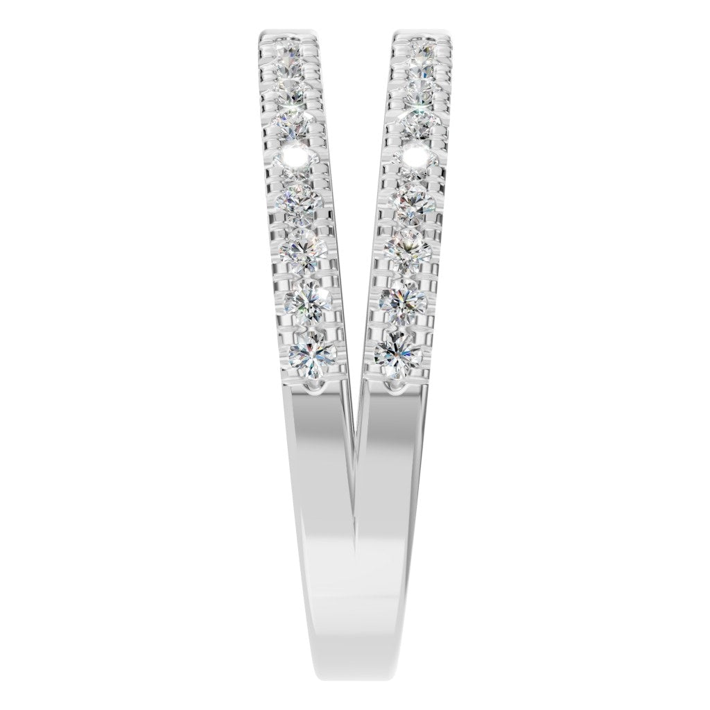 RI-2459 White Gold Ring SET - Side View