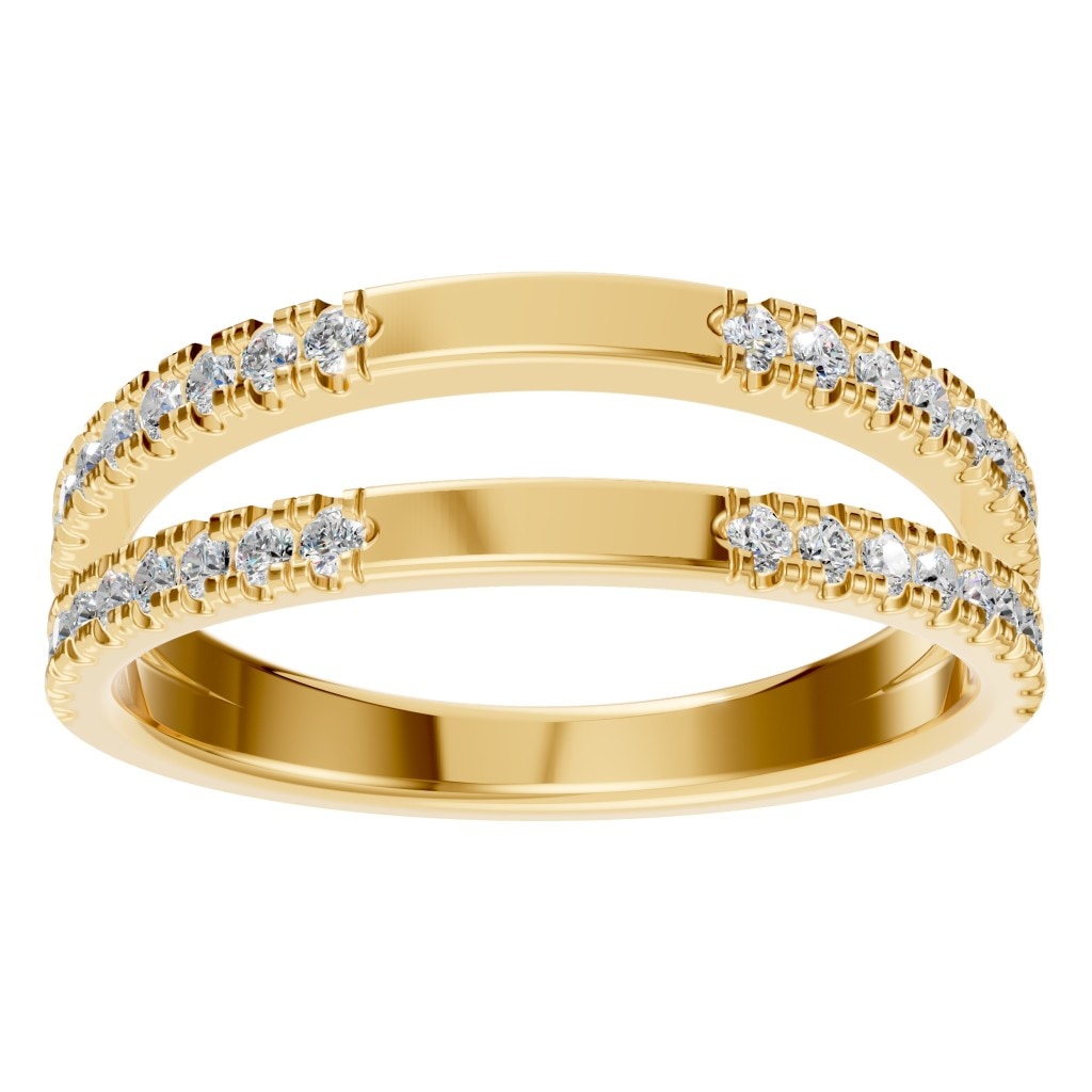 RI-2459 Yellow Gold Ring SET - Front View