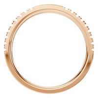 RI-2459 Rose Gold Ring UNSET - Top View