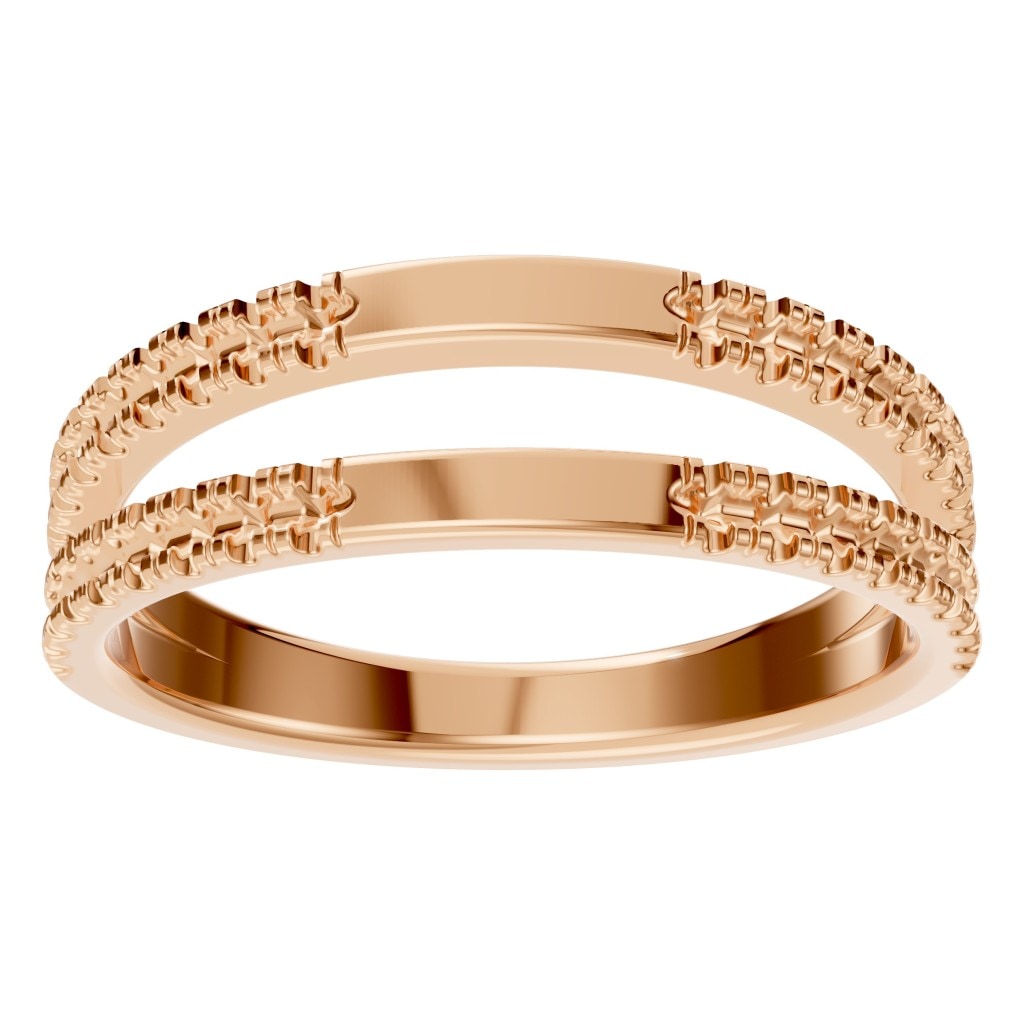 RI-2459 Rose Gold Ring UNSET - Front View