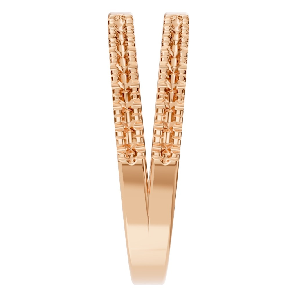 RI-2459 Rose Gold Ring UNSET - Side View