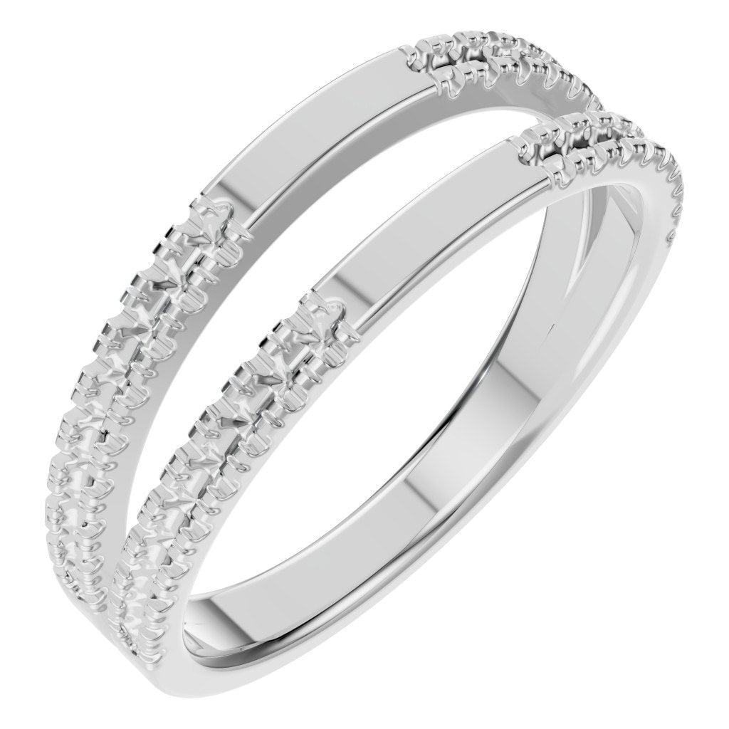 RI-2459 White Gold Ring UNSET - Main View