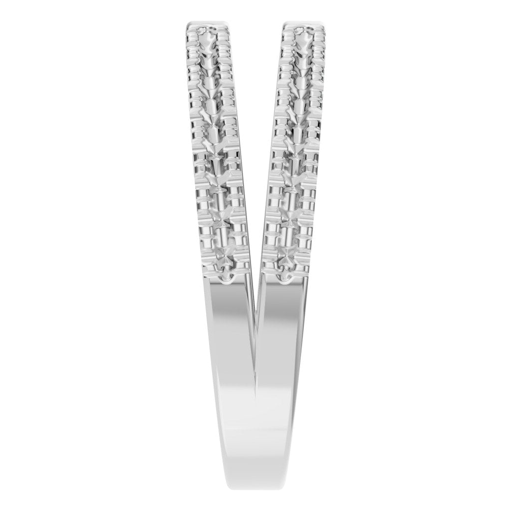 RI-2459 White Gold Ring UNSET - Side View