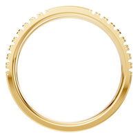 RI-2459 Yellow Gold Ring UNSET - Top View