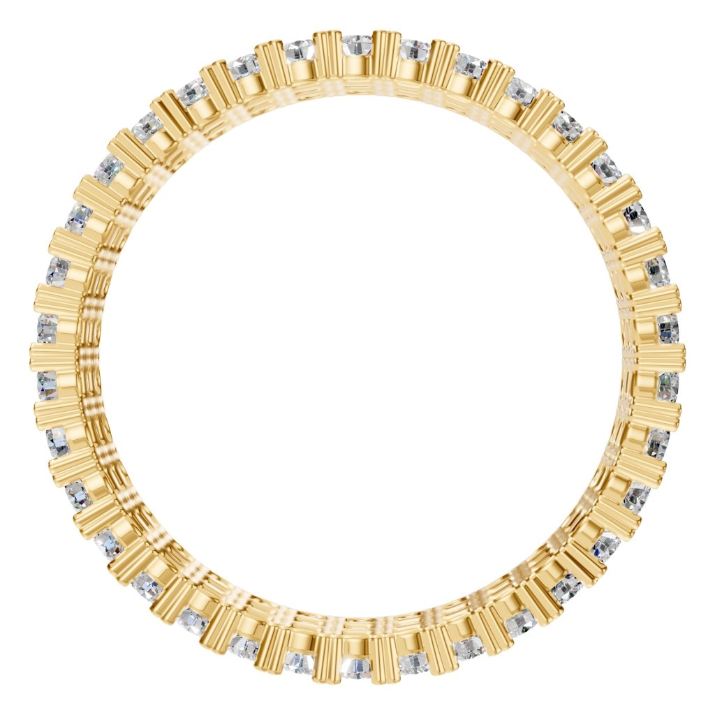 RI-2472 Yellow Gold Ring SET - Top View