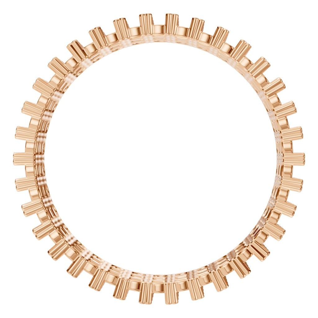 RI-2472 Rose Gold Ring UNSET - Top View