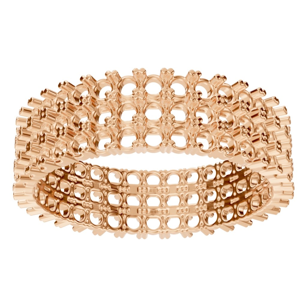 RI-2472 Rose Gold Ring UNSET - Front View