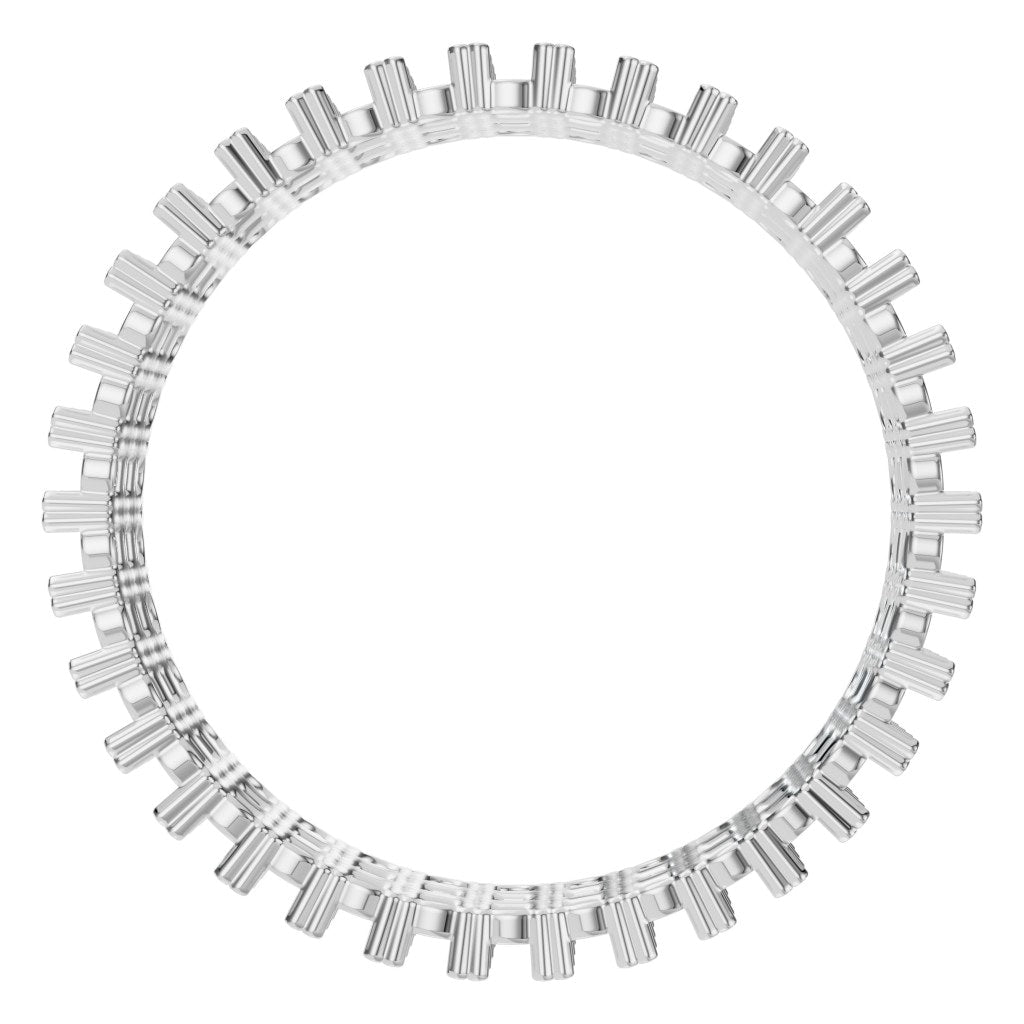 RI-2472 White Gold Ring UNSET - Top View