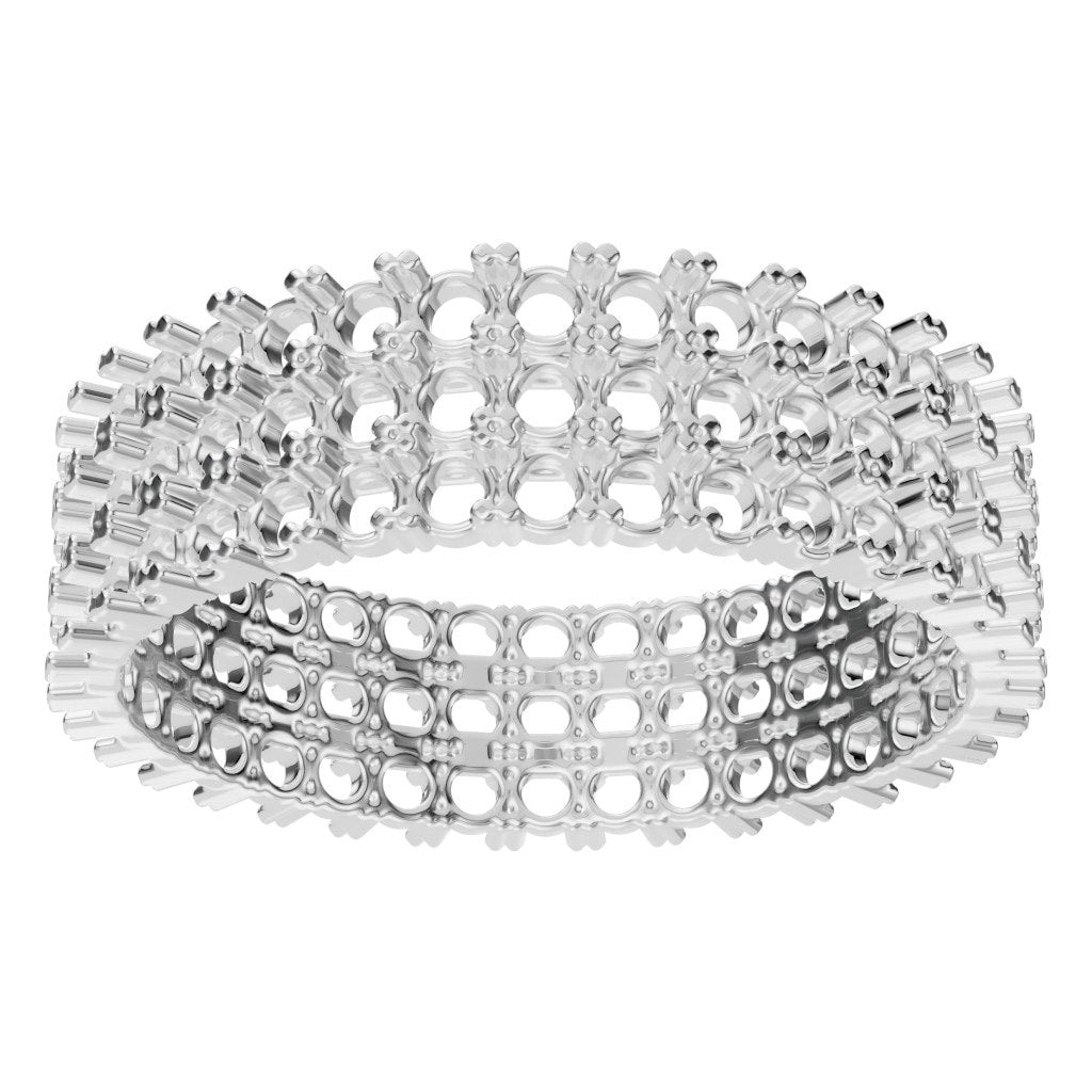 RI-2472 White Gold Ring UNSET - Front View