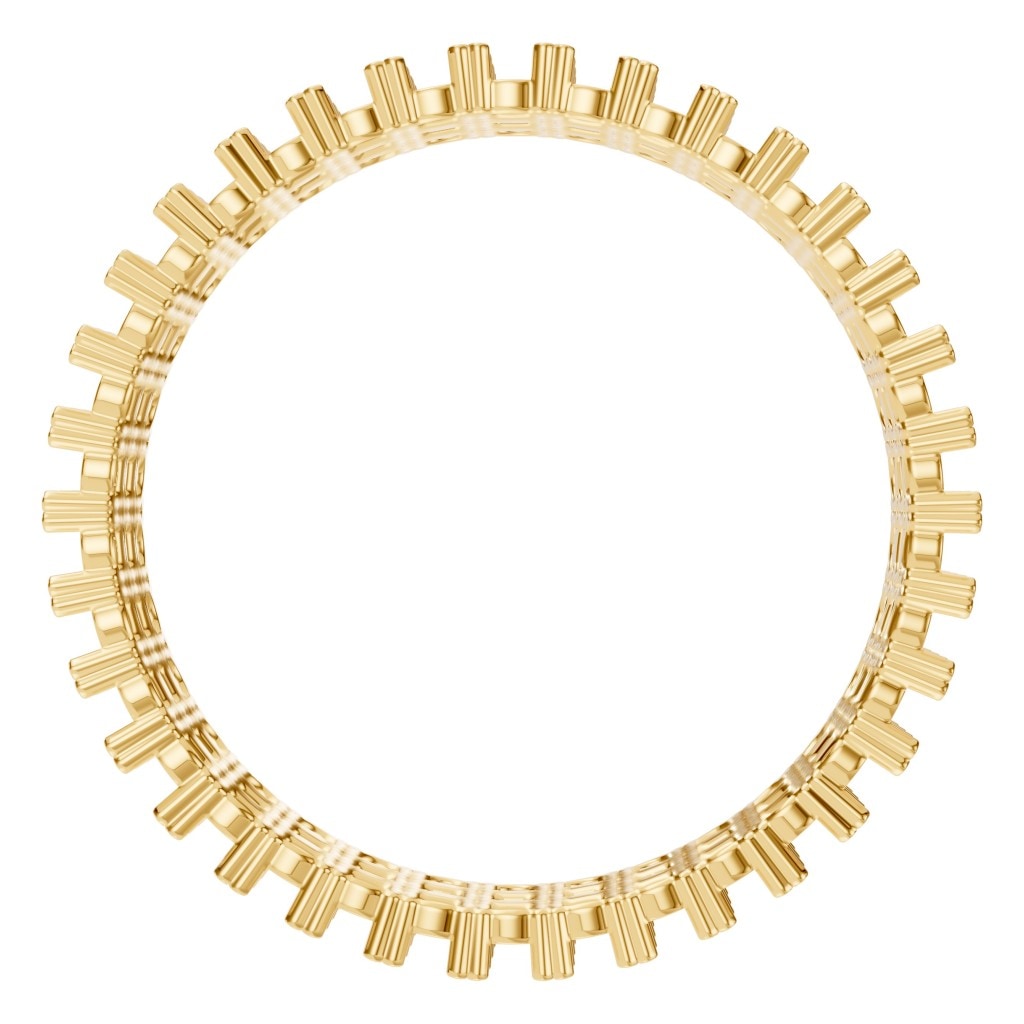 RI-2472 Yellow Gold Ring UNSET - Top View