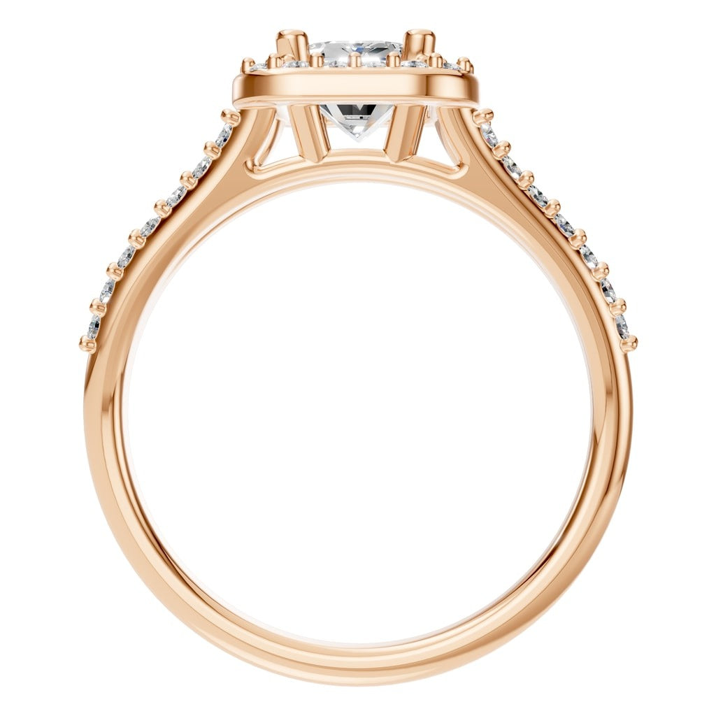RI-2542 Rose Gold Ring SET - Top View
