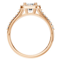RI-2542 Rose Gold Ring SET - Top View