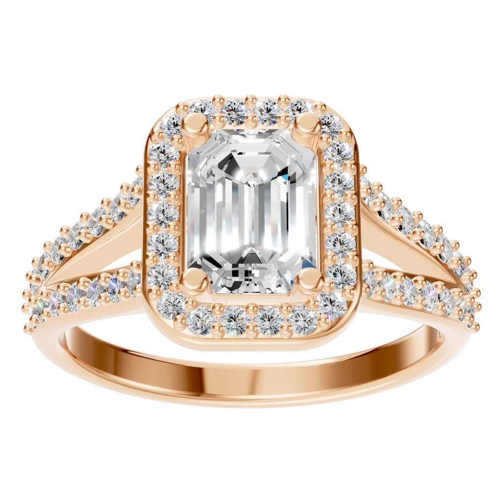 RI-2542 Rose Gold Ring SET - Front View
