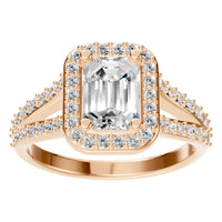 RI-2542 Rose Gold Ring SET - Front View