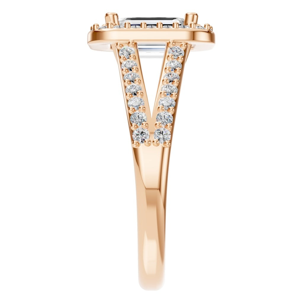 RI-2542 Rose Gold Ring SET - Side View