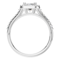 RI-2542 White Gold Ring SET - Top View