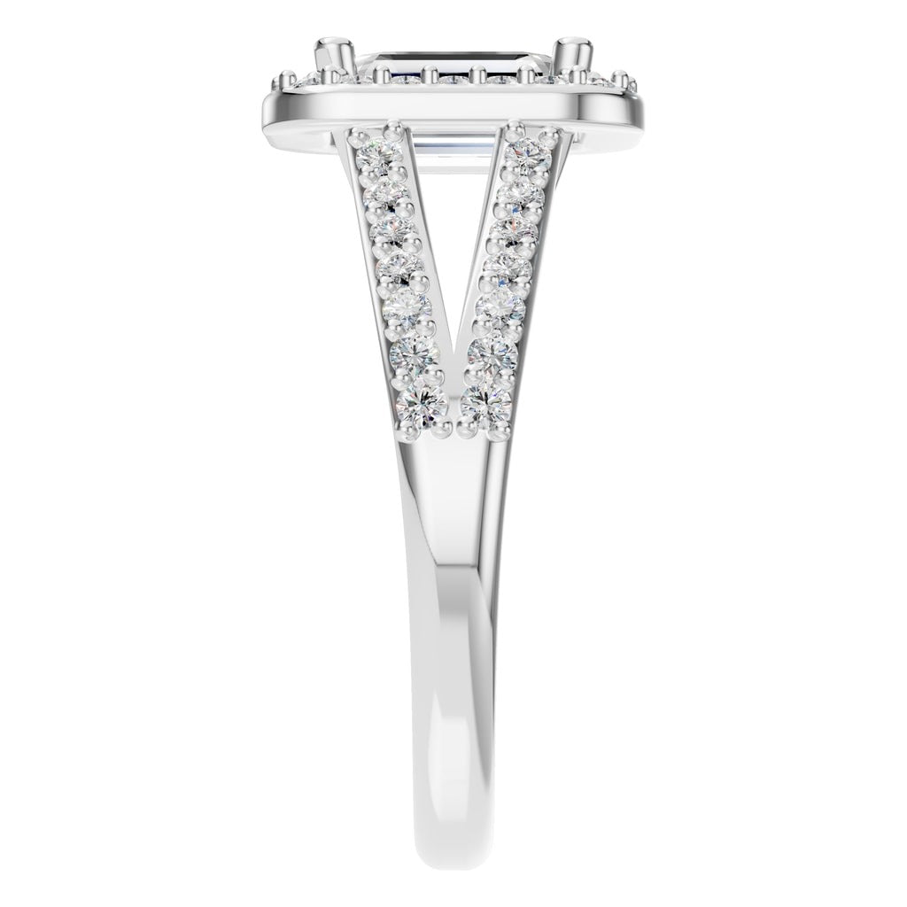 RI-2542 White Gold Ring SET - Side View