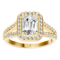 RI-2542 Yellow Gold Ring SET - Front View