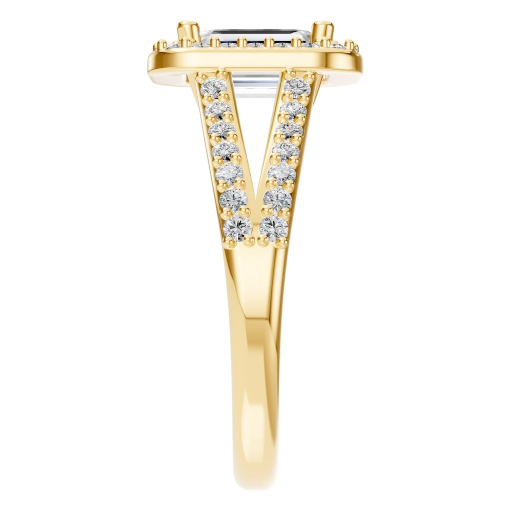 RI-2542 Yellow Gold Ring SET - Side View