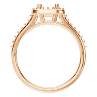 RI-2542 Rose Gold Ring UNSET - Top View