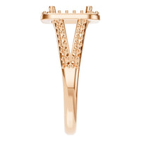 RI-2542 Rose Gold Ring UNSET - Side View