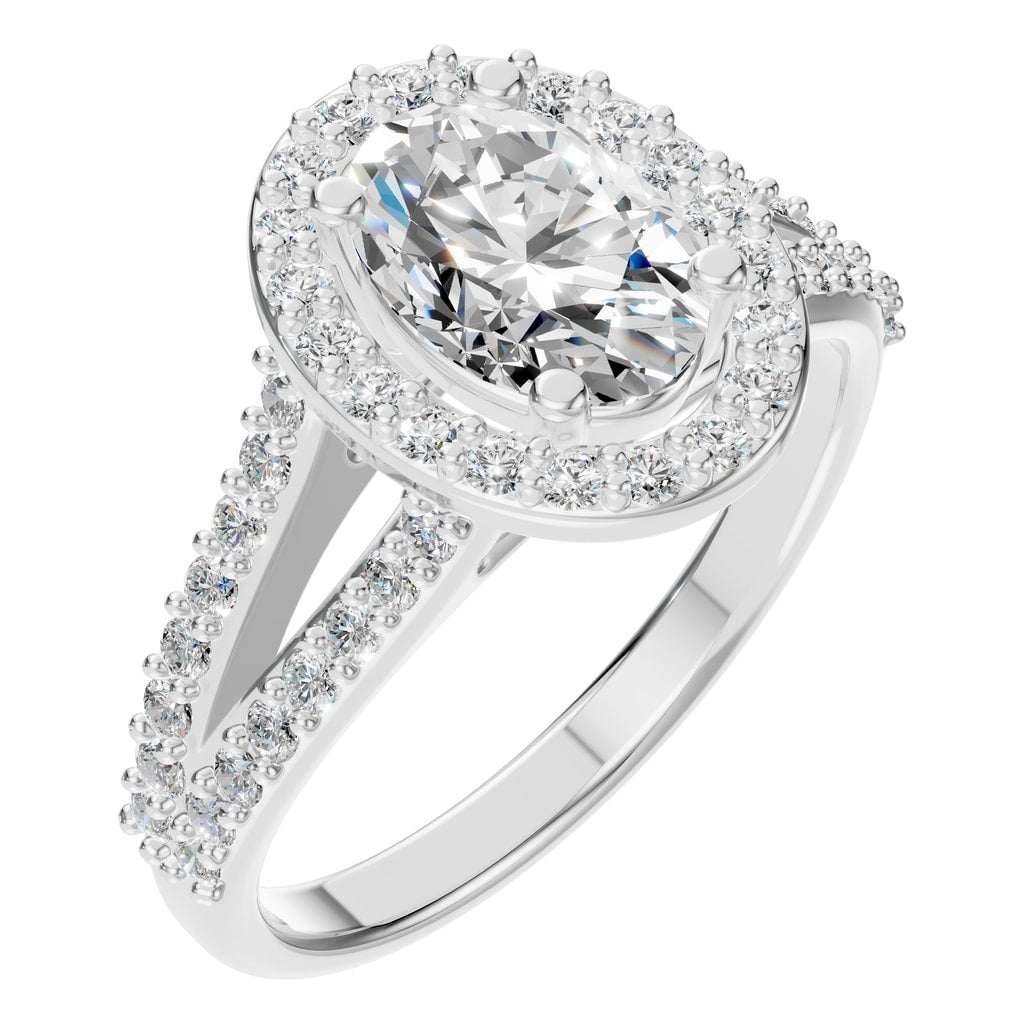 RI-2542 White Gold Ring SET - Main View