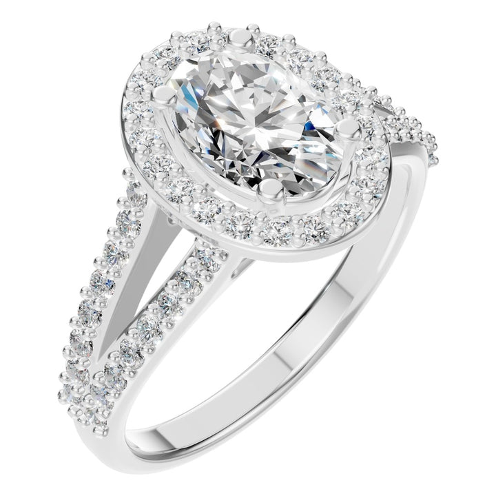 Accented Halo Ring Mounting - Oval 8x5.5mm
