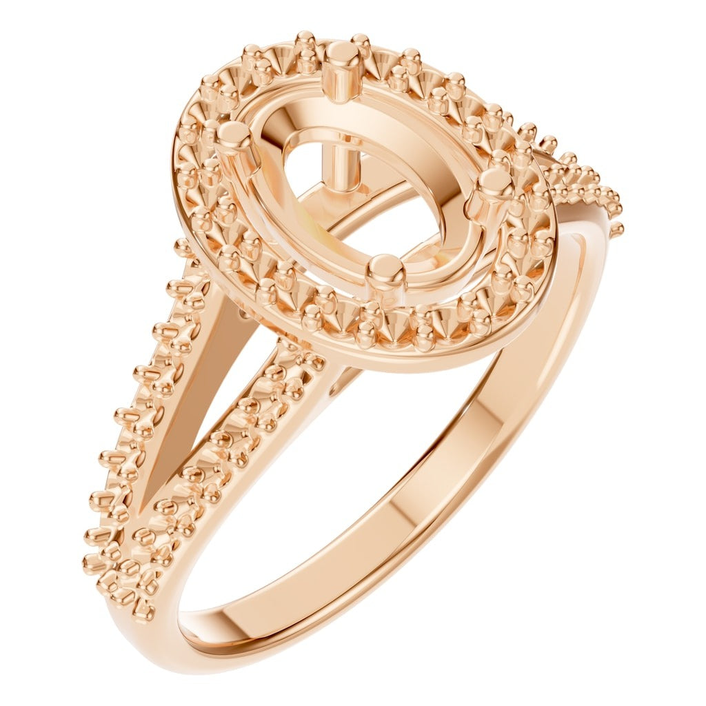 RI-2542 Rose Gold Ring UNSET - Main View