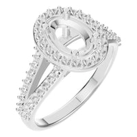 RI-2542 White Gold Ring UNSET - Main View