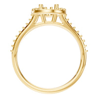 RI-2542 Yellow Gold Ring UNSET - Top View