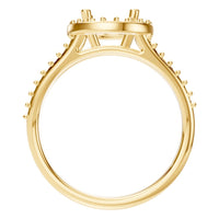 RI-2542 Yellow Gold Ring UNSET - Top View