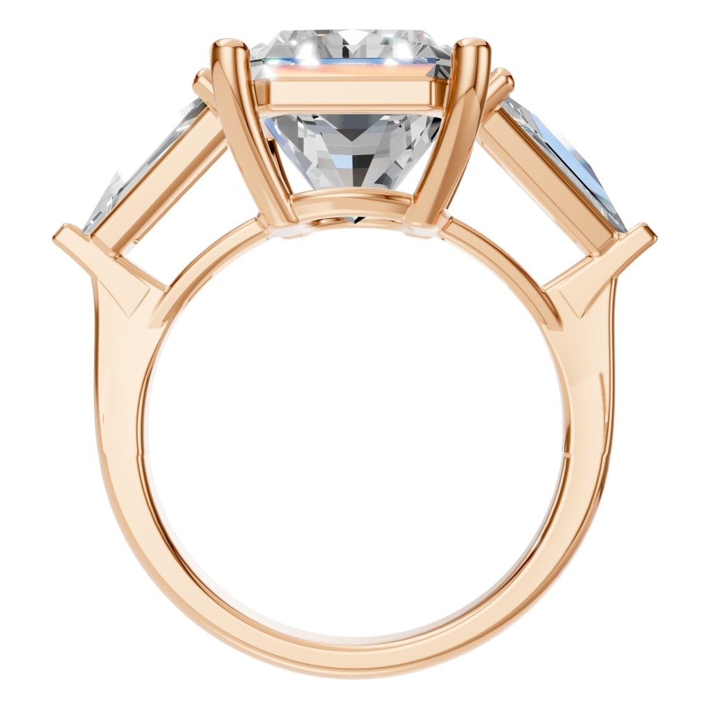 RI-2781 Rose Gold Ring SET - Top View