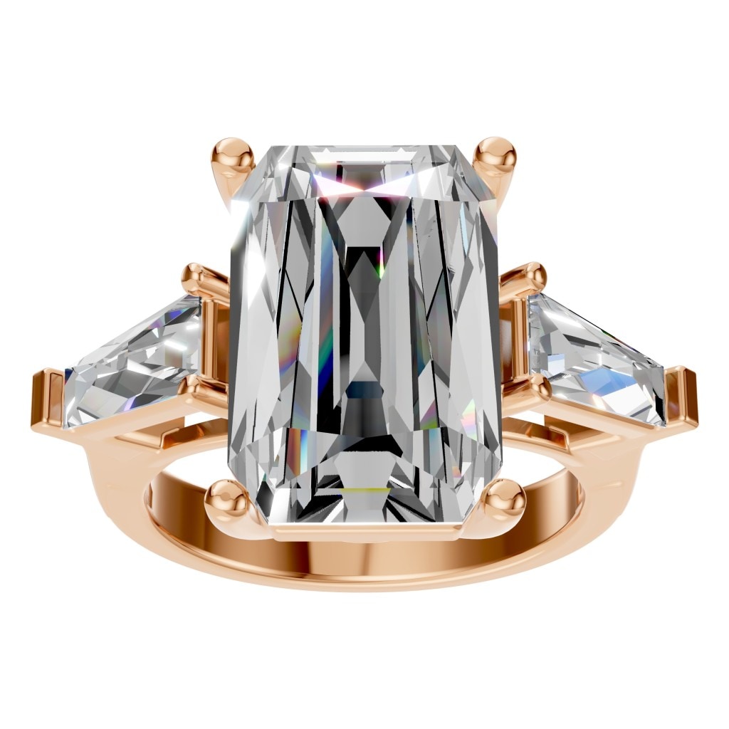 RI-2781 Rose Gold Ring SET - Front View