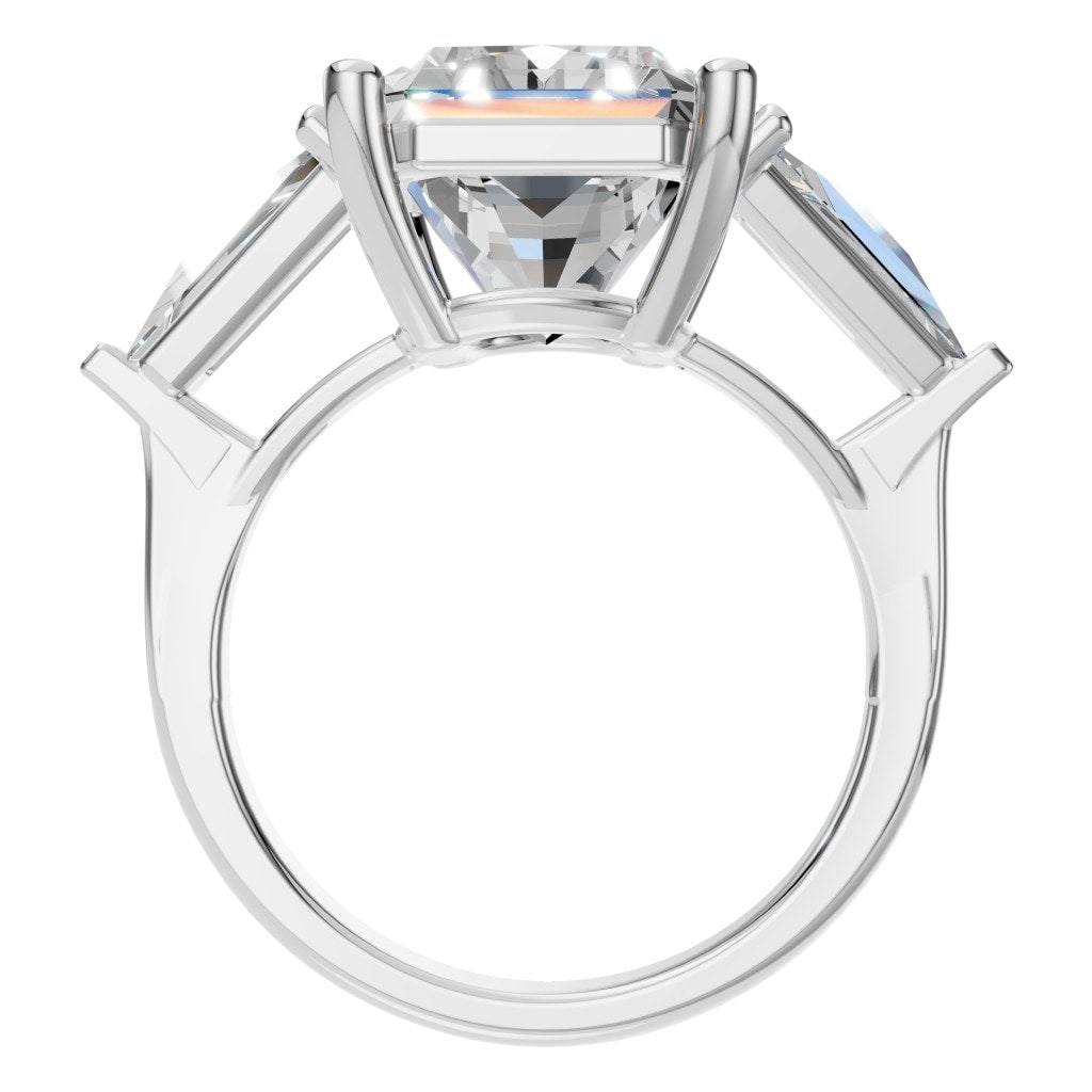 RI-2781 White Gold Ring SET - Top View