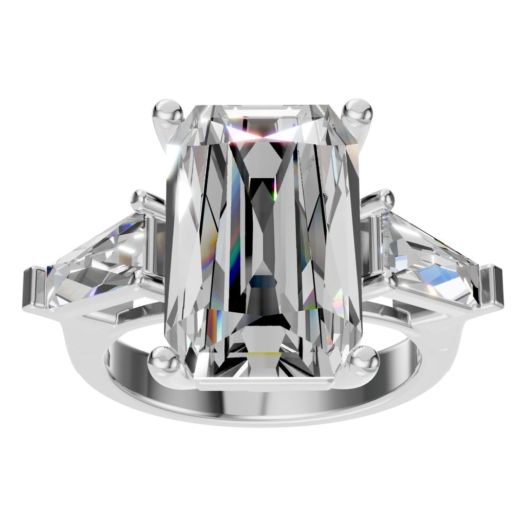 RI-2781 White Gold Ring SET - Front View