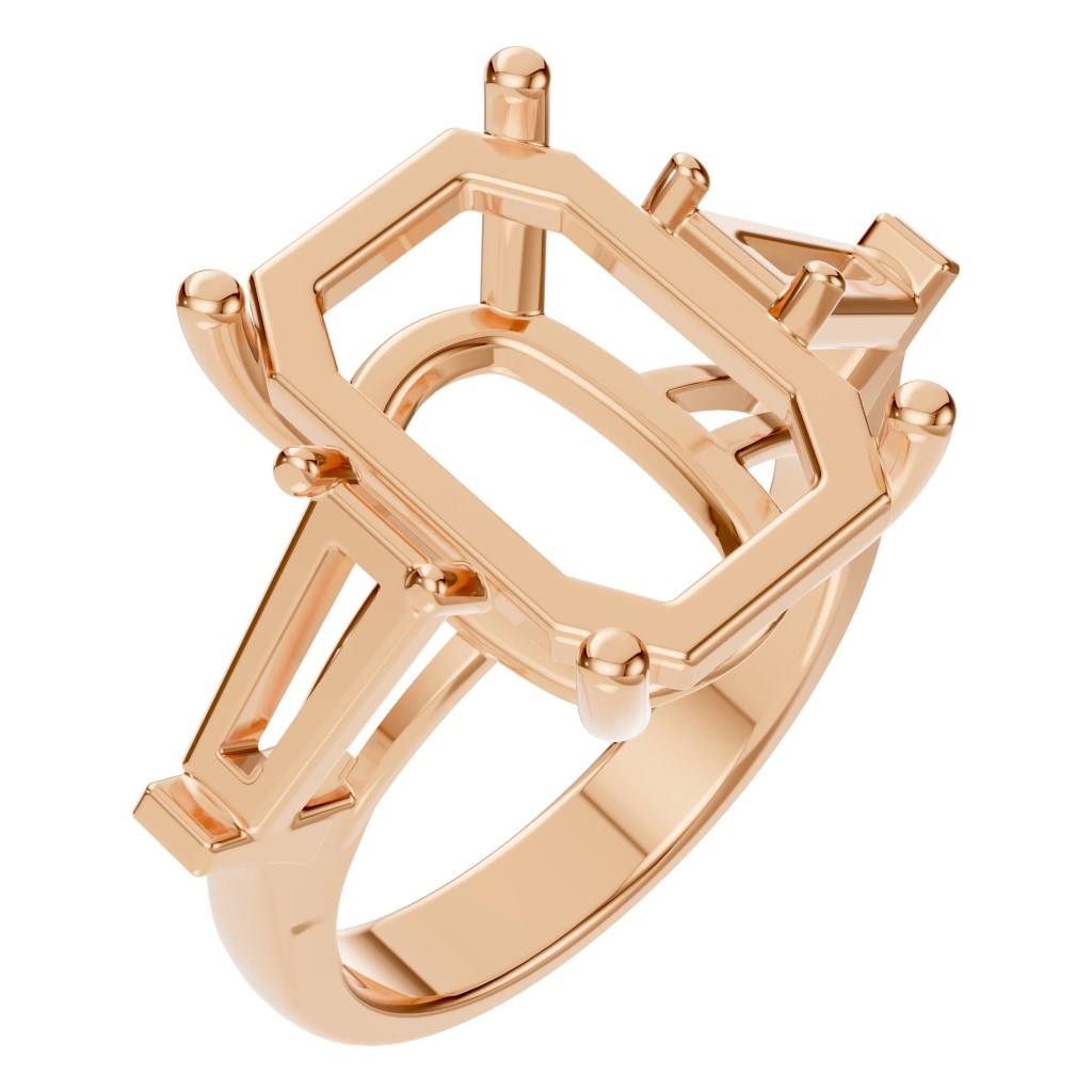 RI-2781 Rose Gold Ring UNSET - Main View