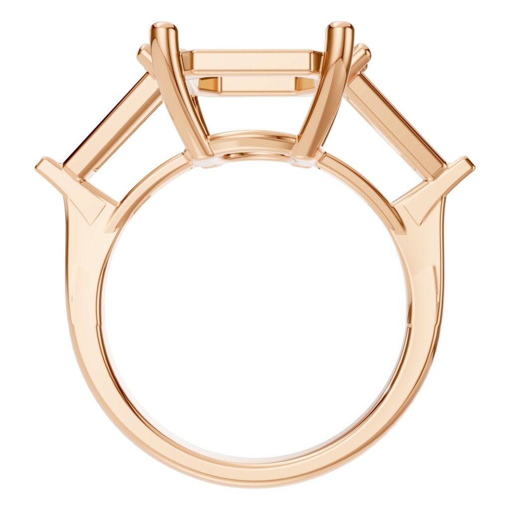RI-2781 Rose Gold Ring UNSET - Top View