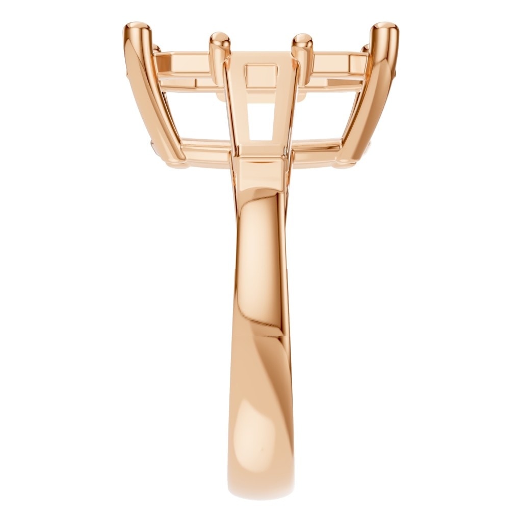 RI-2781 Rose Gold Ring UNSET - Side View