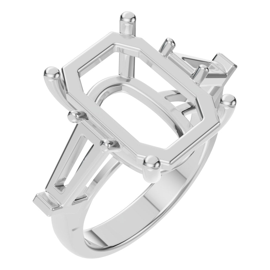 RI-2781 White Gold Ring UNSET - Main View