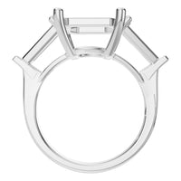 RI-2781 White Gold Ring UNSET - Top View