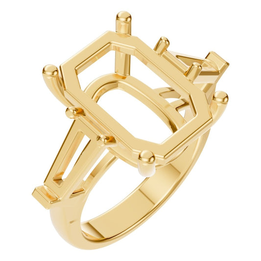 RI-2781 Yellow Gold Ring UNSET - Main View