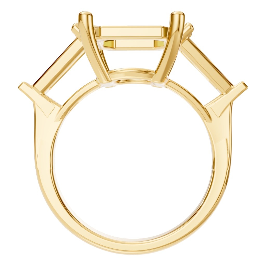 RI-2781 Yellow Gold Ring UNSET - Top View