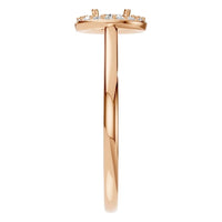 RI-2797 Rose Gold Ring SET - Side View