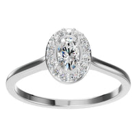 RI-2797 White Gold Ring SET - Front View